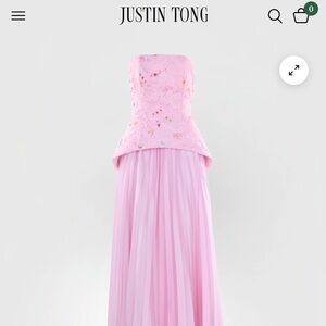 Justin Tong Pink Maxi Dress - NEW WITH TAGS